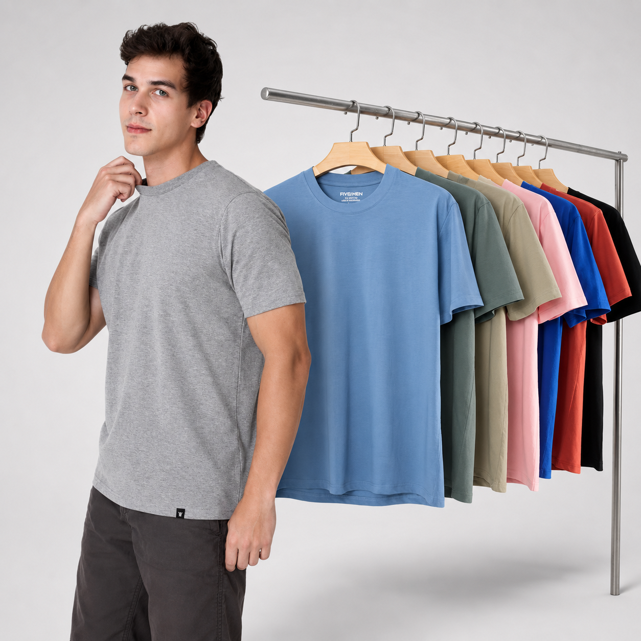 Men’s Premium Regular Fit Cotton T-Shirt (3 Pc Combo) | BlueFit