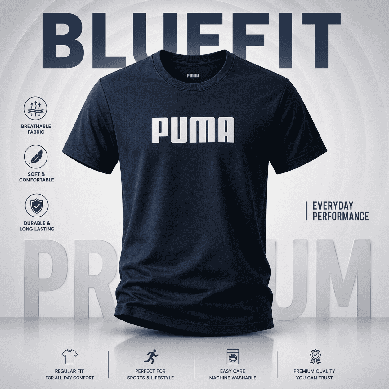 Men’s Premium Printed Cotton T-Shirt (3 Pc Combo) | Regular Fit Casual T-Shirts for Men | BlueFit