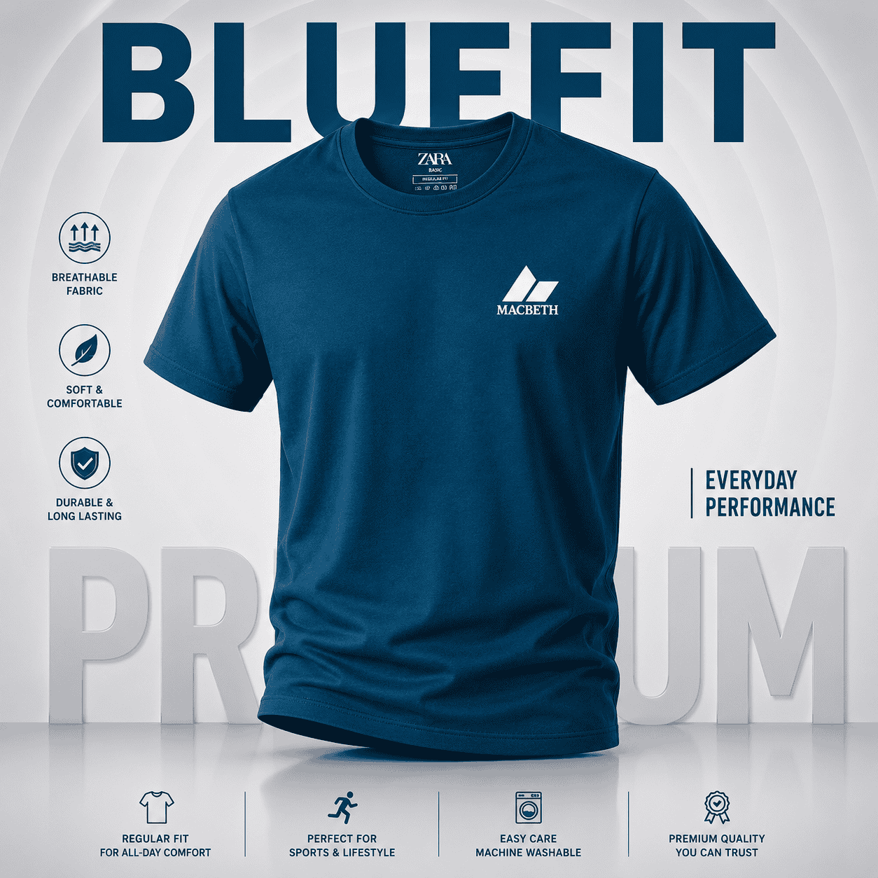 Men’s Premium Printed Cotton T-Shirt (3 Pc Combo) | Regular Fit Casual T-Shirts for Men | BlueFit